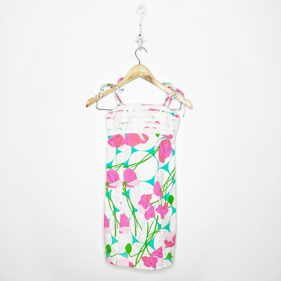 Lilly Pulitzer Franco Had Me a Blast Dress floral cotton GIRLS 10 - Picture 1 of 7